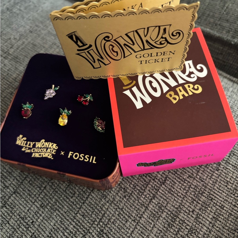 Fossil x Willy Wonka Colorful Fruit Earrings
